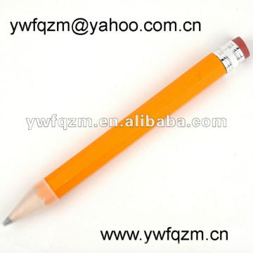 artículos de promoción gran lápiz amarillo con borrador y logo 38cm